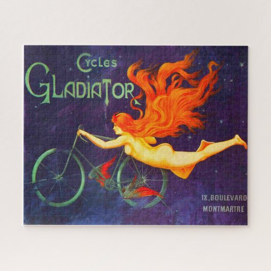 Cycles Gladiator ビンテージ フランス 自転車広告 ポスター ジグソーパズル (横)