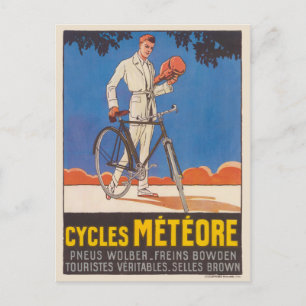 Cycles Meteore France Vintage Poster 1926 ポストカード
