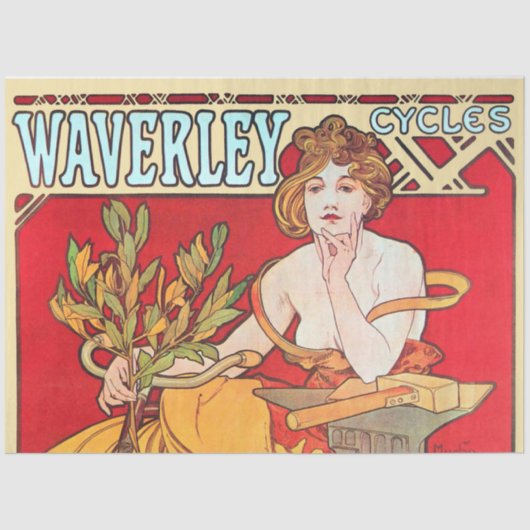 Cycles Waverley、ミュシャ 薄葉紙 (正面)