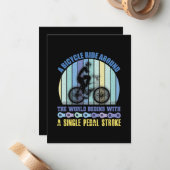 Cycling Art A Bicycle Ride Around ノートカード (正面/裏面インサイチュ)