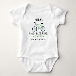 Cycling Baby Shower Milk Then Bike Ride - Biking ベビーボディスーツ