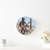 Cycling Beach Bicycle Ride Outdoor Vacation Decor ラウンド壁時計 (ホーム)