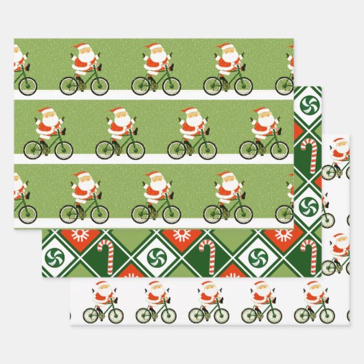 Cycling Bicycle Holiday Gift ラッピングペーパーシート (セット)