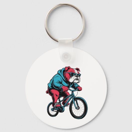 Cycling Bulldog キーホルダー (正面)
