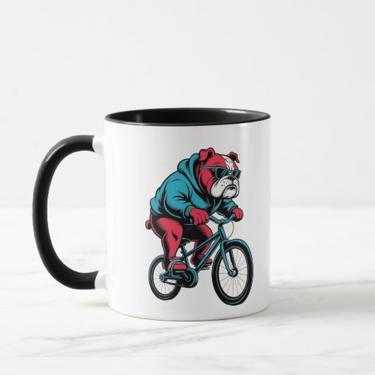 Cycling Bulldog マグカップ (左)