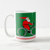 Cycling Christmas Holiday コーヒーマグカップ (左)