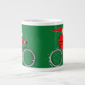 Cycling Christmas Holiday ジャンボコーヒーマグカップ (正面)