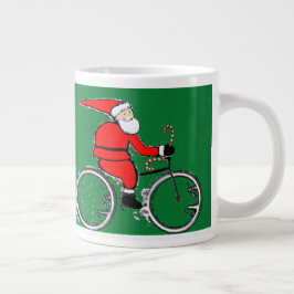 Cycling Christmas Holiday ジャンボコーヒーマグカップ
