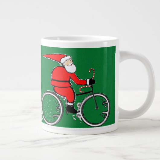 Cycling Christmas Holiday ジャンボコーヒーマグカップ (右)