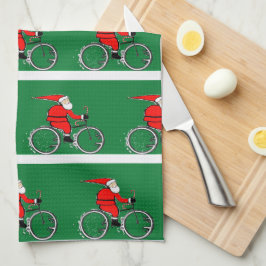 Cycling Christmas Kitchen Towel キッチンタオル