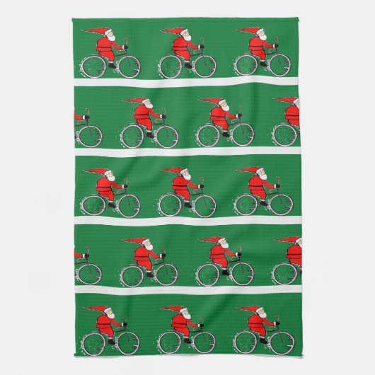Cycling Christmas Kitchen Towel キッチンタオル (縦)