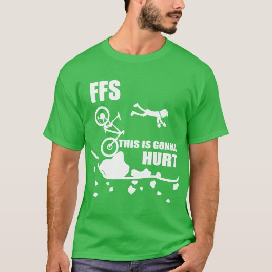 Cycling Crash Funny Mountain Biking FFShis Is Gonn Tシャツ (正面)