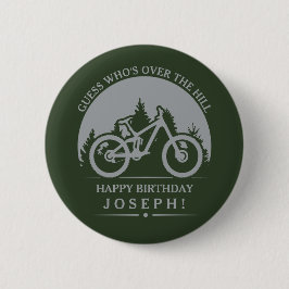 Cycling Cyclist Happy Birthday Personalized 缶バッジ