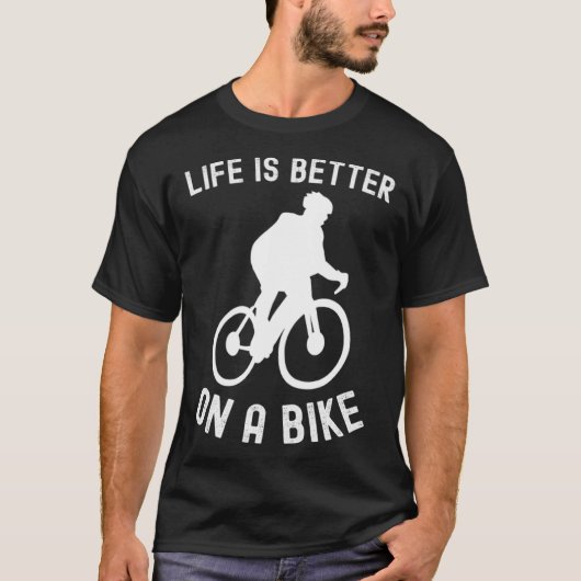 Cycling Dad Father s  Cyclist   on a Bike Tシャツ (正面)
