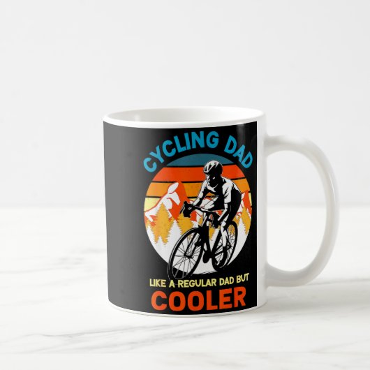Cycling dad like a regular but cooler bycicle コーヒーマグカップ (右)