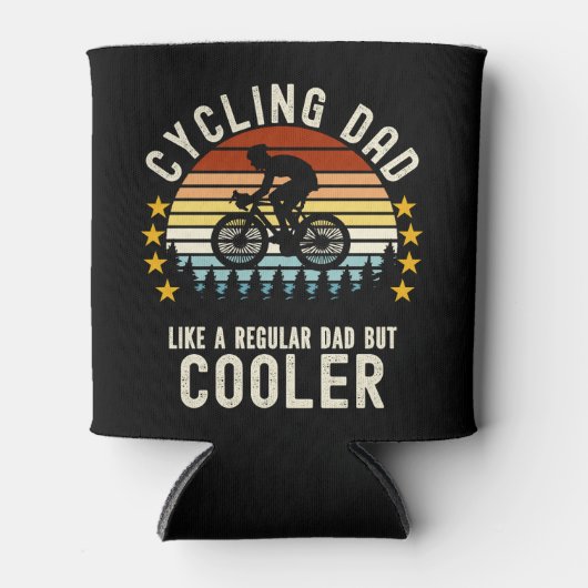 Cycling Dad Like a Regular Dad But Cooler Funny 缶クーラー (正面)