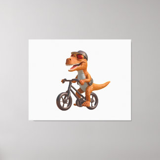 Cycling DINOSAUR  T-REX キャンバスプリント