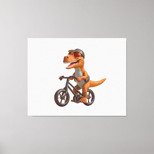 Cycling DINOSAUR  T-REX キャンバスプリント (正面)