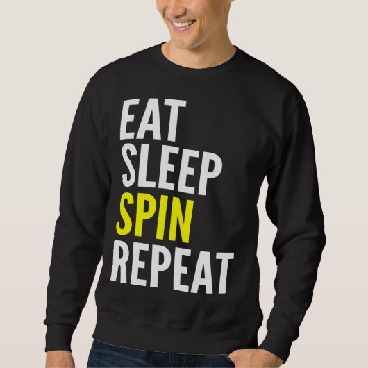 Cycling Eat Sleep Spin Repeat スウェットシャツ (正面)