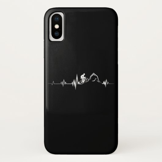 Cycling Heartbeat Racing Bicycle Mountain Bike Case-Mate iPhoneケース (裏面)