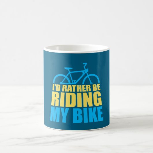 Cycling I'd Rather Be Riding My Bike モーフィングマグカップ (中央)
