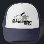 cycling is my retirement plan quote キャップ<br><div class="desc">This original funny cycling quote graphic design with awesome typography font lettering is perfect for people who are fans of cycling saying and addicted to riding a bike every day. It also can be given as a birthday or Christmas gift to your best friend, relative, boyfriend, or girlfriend who also...</div>