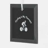 Cycling is My Therapy ガラスオーナメント (正面左)