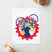 Cycling Repairs Cyclist Note Card ノートカード