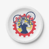 Cycling Repairs Cyclist Paper Plates ペーパープレート (正面)