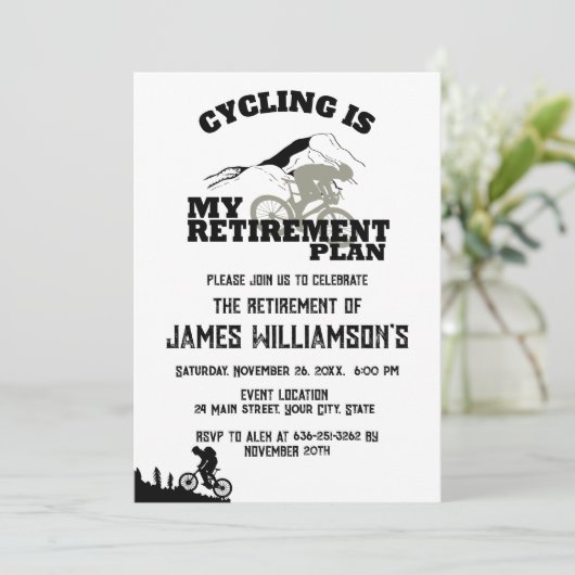 Cycling retired retirement party 招待状 (スタンド正面)