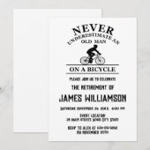 Cycling retired retirement party 招待状 (正面/裏面)