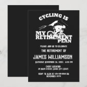 Cycling retired retirement party invitation 招待状 (正面/裏面)