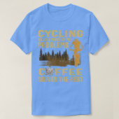 cycling solves most of my problems coffee solves t tシャツ (デザイン正面)