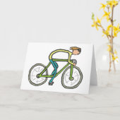 Cycling Stickman カード (黄色い花)
