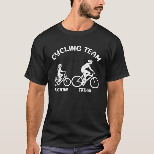Cycling Team Father Daughter Family Matching Cycli Tシャツ (正面)
