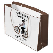 Cyclist Bicycle Biking ラージペーパーバッグ (裏面アングル)