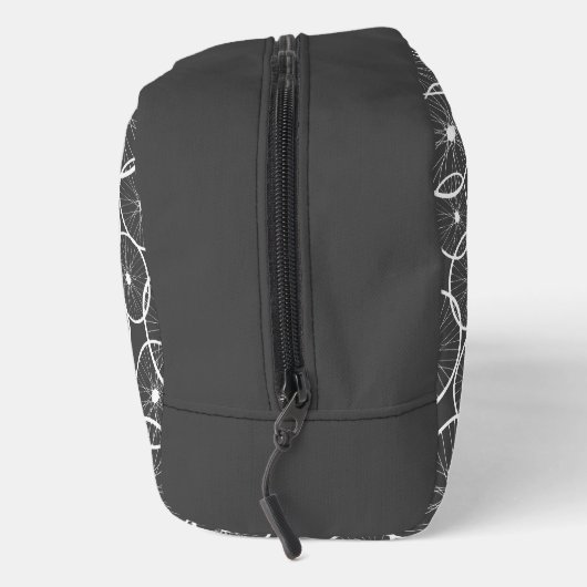 Cyclist Bicycle Wheel Pattern Monogram ドップキット (右)