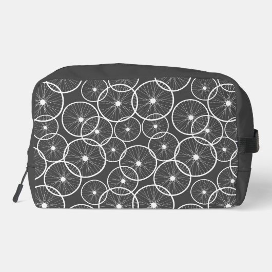 Cyclist Bicycle Wheel Pattern Monogram ドップキット (裏面)