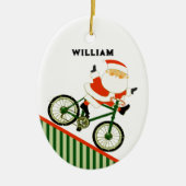 Cyclist Christmas Collectible Ceramic Ornament セラミックオーナメント (正面)