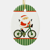 Cyclist Christmas Collectible Ceramic Ornament セラミックオーナメント (裏面)
