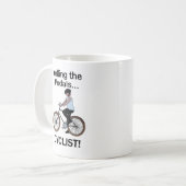 Cyclist Cycling Bicycle Rider コーヒーマグカップ (正面左)