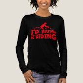 Cyclist I'd Rather Be Riding Red Action トライブレンドＴシャツ (正面)