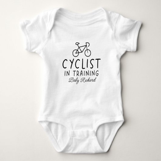 Cyclist in training - Custom Cycling ベビーボディスーツ (正面)
