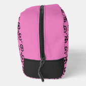 Cyclist Pink Bike Patterned Personalised Monogram ドップキット (右)