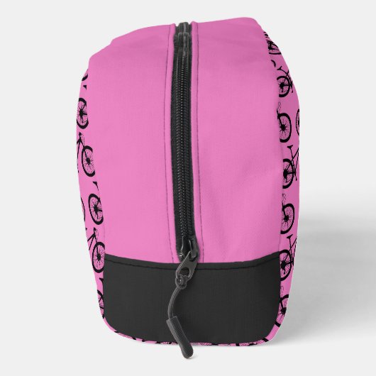 Cyclist Pink Bike Patterned Personalised Monogram ドップキット (右)
