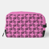 Cyclist Pink Bike Patterned Personalised Monogram ドップキット (裏面)