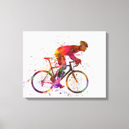 cyclist road bicycle キャンバスプリント (正面)
