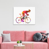 cyclist road bicycle キャンバスプリント (インサイチュ (リビング))
