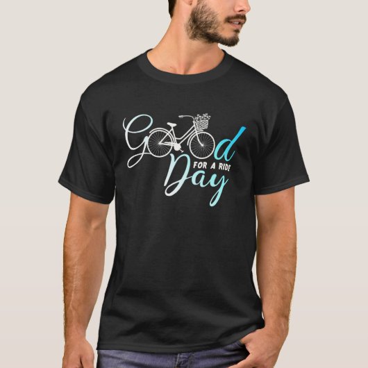 Cyclists swing on the bike on sunny days tシャツ (正面)