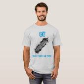 Cyclocross青CXの冬は私を十字にします Tシャツ (正面フル)